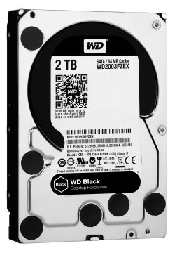 Western Digital Nero disco rigido interno 2 TB 7200 Giri/min 64 MB 3.5" Serial ATA III