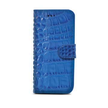 Celly CROCOWIPH6PBL custodia per cellulare 14 cm (5.5") Custodia a borsellino Blu