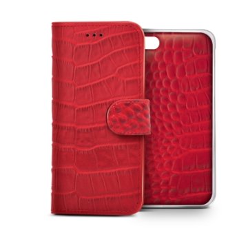 Celly CROCOAIPH6RD custodia per cellulare 11,9 cm (4.7") Custodia a borsellino Rosso