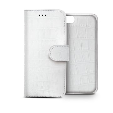 Celly CROCOAIPH5WH custodia per cellulare 10,2 cm (4") Custodia a borsellino Bianco