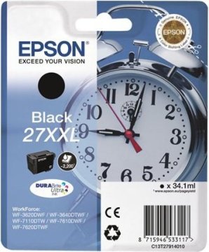 Epson Alarm clock 27XXL DURABrite Ultra cartuccia d'inchiostro 1 pz Originale Nero