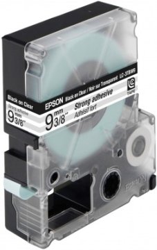 Epson Nastro trasparente testo nero 9/9