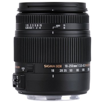 Sigma 18-250mm F3.5-6.3 DC Macro OS HSM SLR Nero