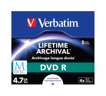 Verbatim M-Disc DVD R 4,7 GB 5 pz