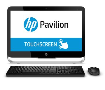 HP Pavilion 23-p200nl Intel® Core™ i3 i3-4160T 58,4 cm (23") 1920 x 1080 Pixel Touch screen PC All-in-one 4 GB DDR3L-SDRAM 1 TB HDD NVIDIA® GeForce® 810A Windows 8.1 Nero, Argento