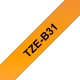 Brother TZE-B31 nastro per etichettatrice Nero su arancione fluorescente 2
