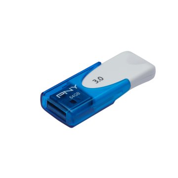 PNY Attaché 4 3.0 64GB unità flash USB USB tipo A 3.2 Gen 1 (3.1 Gen 1) Blu, Bianco