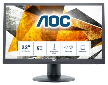 AOC 60 Series E2260PQ/BK Monitor PC 55,9 cm (22") 1680 x 1050 Pixel WSXGA+ LED Nero