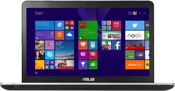 ASUS N751JX-T7017H Intel® Core™ i7 i7-4720HQ Computer portatile 43,9 cm (17.3") Full HD 16 GB DDR3-SDRAM 1 TB HDD NVIDIA® GeForce® GTX 850M Windows 8.1 Alluminio, Argento