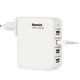 Hamlet Travel Charger Alimentatore USB da parete 4 porte con adattatori per 150 paesi 7