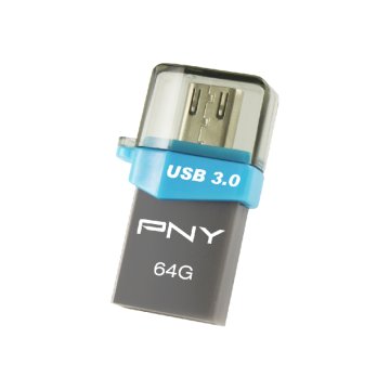 PNY OTG Duo-Link OU3 64GB unità flash USB USB Type-A / Micro-USB 3.2 Gen 1 (3.1 Gen 1) Nero