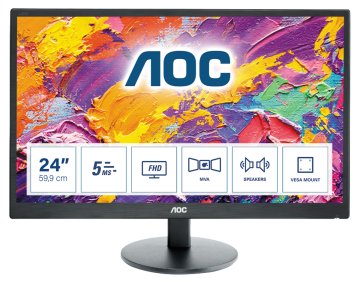 AOC M2470SWDA2 Monitor PC 59,9 cm (23.6") 1920 x 1080 Pixel Full HD LED Nero