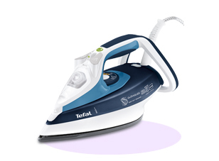 Tefal Ultragliss Ferro da stiro a secco e a vapore 2400 W Blu, Bianco