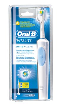 Oral-B Vitality Bianco & Clean Adulto Spazzolino rotante-oscillante Blu, Bianco
