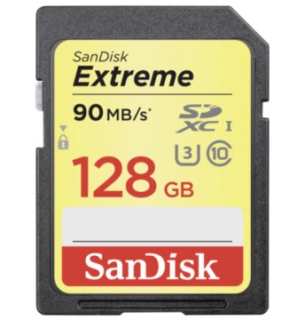 SanDisk 128GB Extreme SDXC U3/Class 10 UHS-I Classe 10