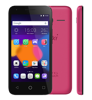 Alcatel PIXI 3 11,4 cm (4.5") Doppia SIM Android 4.4 4G Micro-USB B 0,5 GB 4 GB 1400 mAh Rosa