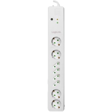 LogiLink LPS301 prolunghe e multiple 1,4 m 4 presa(e) AC Bianco