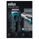 Braun Series 3 ProSkin 3080s Rasoio Barba Elettrico A Lamina Wet&Dry Ricaricabile Nero/Blu 4