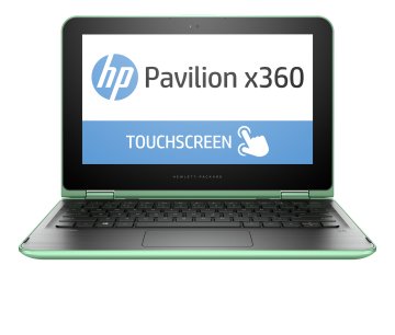 HP Pavilion x360 11-k102nl Intel® Pentium® N3700 Ibrido (2 in 1) 29,5 cm (11.6") Touch screen 4 GB DDR3L-SDRAM 500 GB HDD Windows 10 Home Verde, Argento