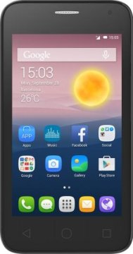 Alcatel PIXI FIRST 10,2 cm (4") Doppia SIM Android 4.4 3G Micro-USB 0,5 GB 4 GB 1450 mAh Argento