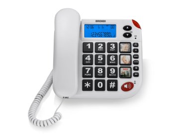 Brondi Super bravo LCD Telefono analogico Identificatore di chiamata Bianco