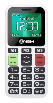 NGM-Mobile CIAO/W 4,5 cm (1.77") 70 g Bianco Telefono per anziani