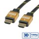ROLINE 11.04.5506 cavo HDMI 10 m HDMI tipo A (Standard) Nero, Oro 4