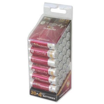 Techly Multipack 24 Batterie Power Plus Stilo AA Alcaline LR06 1,5V (IBT-KAP-LR06-B24T)