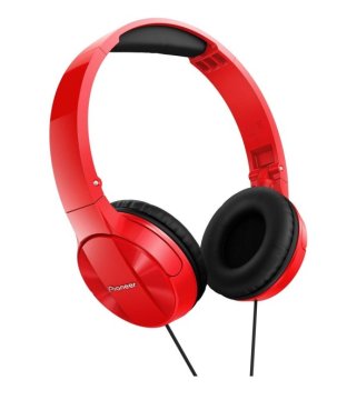 Pioneer SE-MJ503 Cuffie Cablato A Padiglione MUSICA Nero, Rosso