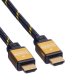 ROLINE 11.04.5503 cavo HDMI 3 m HDMI tipo A (Standard) Nero, Oro 5