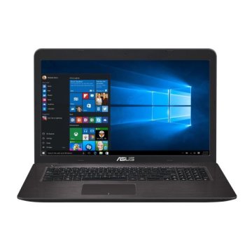 ASUS X756UX-T4026T Intel® Core™ i7 i7-6500U Netbook 43,9 cm (17.3") Full HD 8 GB DDR3L-RS-SDRAM 1 TB HDD NVIDIA® GeForce® GTX 950M Windows 10 Nero, Marrone