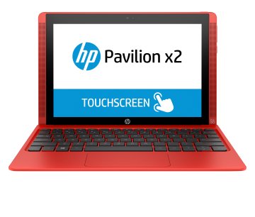 HP Pavilion x2 10-n109nl Intel Atom® x5-Z8300 Ibrido (2 in 1) 25,6 cm (10.1") Touch screen 2 GB DDR3L-SDRAM 32 GB Flash Windows 10 Home Nero, Rosso