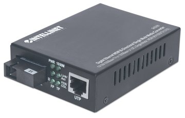 Intellinet 545068 convertitore multimediale di rete 1000 Mbit/s Modalità singola Nero