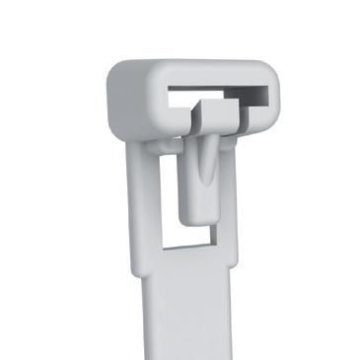 Techly Fascette Fermacavi con Linguetta 300x7,6mm in Nylon 100pz Bianco (ISWT-876300)