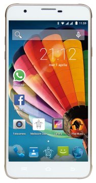 Mediacom PhonePad Duo G551 14 cm (5.5") Doppia SIM Android 5.1 3G Micro-USB 1 GB 8 GB 2500 mAh Oro, Bianco