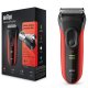 Braun Series 3 ProSkin 3030s Rasoio Barba Elettrico A Lamina Senza Fili, Nero/Rosso 2