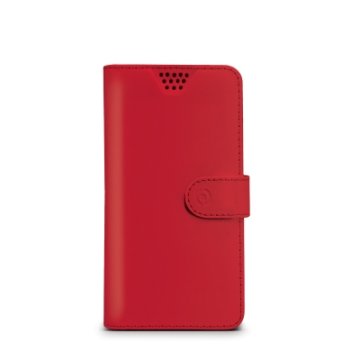 Celly WALLYUNILRD custodia per cellulare 11,4 cm (4.5") Custodia a borsellino Rosso