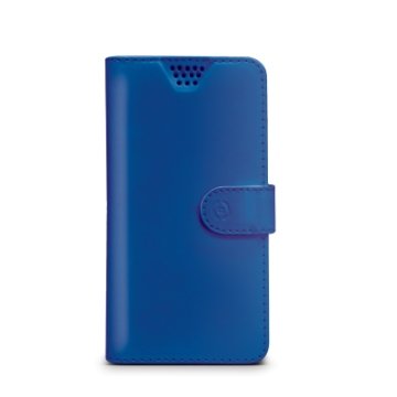 Celly WALLYUNIXLBL custodia per cellulare 12,7 cm (5") Custodia a borsellino Blu