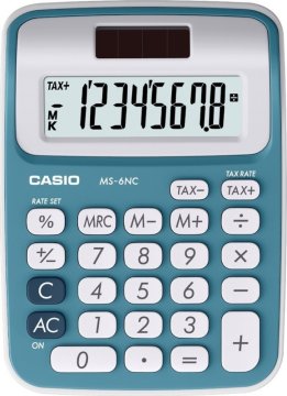 Casio MS-6NC calcolatrice Desktop Calcolatrice di base Blu