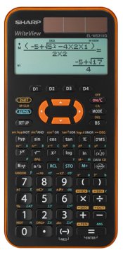 Sharp EL-W531XGB-YL calcolatrice Tasca Calcolatrice scientifica Nero, Arancione