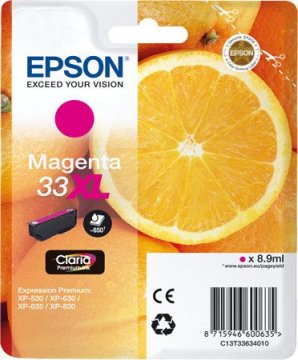 Epson Oranges 33XL M cartuccia d'inchiostro 1 pz Originale Resa elevata (XL) Magenta