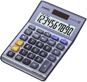 Casio MS-100TERII calcolatrice Desktop Calcolatrice di base Metallico