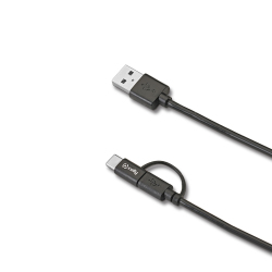 Celly USBCMICRO cavo USB USB A USB C/Micro-USB B Nero