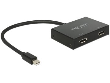 DeLOCK 87695 cavo e adattatore video 0,3 m Mini DisplayPort 2 x DisplayPort Nero