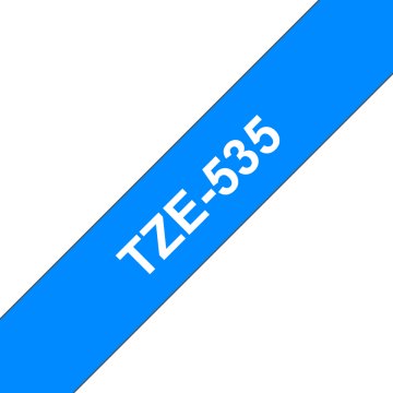 Brother TZE-535 nastro per etichettatrice Bianco su blu