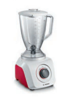 Bosch MMB21P0R Frullatore da tavolo 500 W Rosso, Bianco