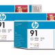 HP 91 3-pack 775-ml Light Gray DesignJet Pigment Ink Cartridges cartuccia d'inchiostro 1 pz Originale Grigio chiaro 2