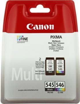 Canon PG-545XL/CL546XL cartuccia d'inchiostro 2 pz Originale Resa standard Nero, Ciano, Giallo, Magenta