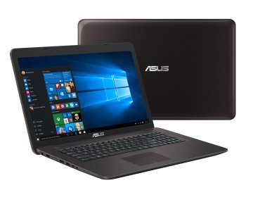 ASUS X756UX-T4027T laptop Intel® Core™ i5 i5-6200U Computer portatile 43,9 cm (17.3") Full HD 8 GB 1 TB HDD NVIDIA® GeForce® GTX 950M Windows 10 Home Marrone