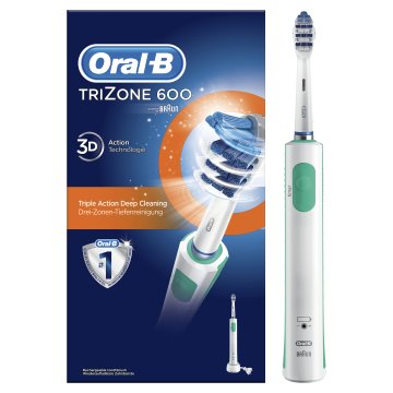 Oral-B TriZone 80265354 spazzolino elettrico Adulto Spazzolino rotante-oscillante Verde, Bianco